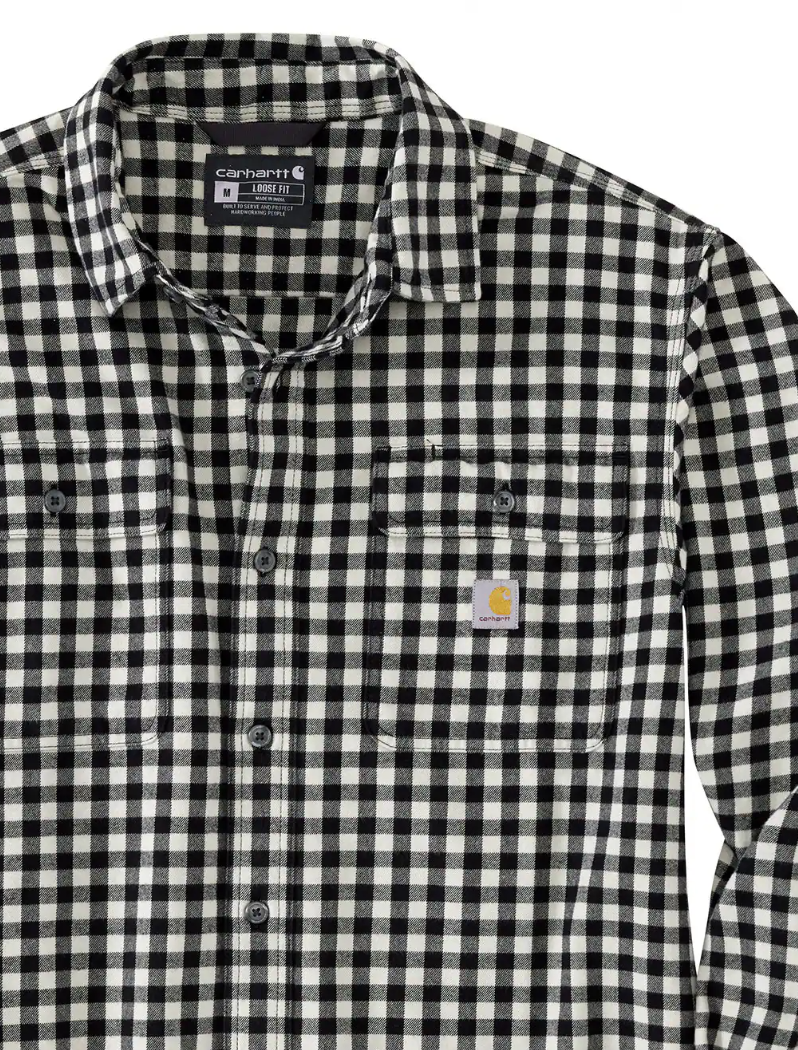 Carhartt 105947 Loose Fit Heavyweight Flannel Shirt-Blue Fox